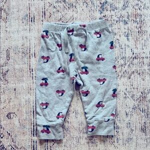 GAP baby Gray Car Print Bottoms